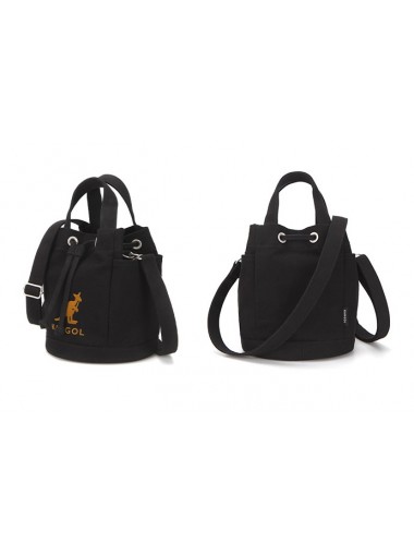 Kangol Flocking Simbol Canvas Bucket Bag- Black 3791